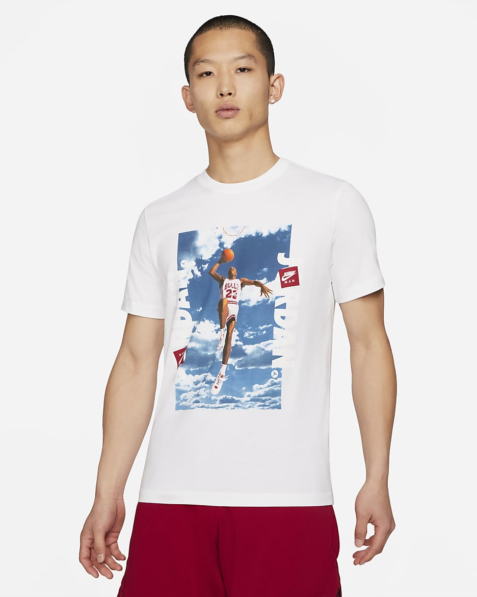 Tシャツ・カットソー NIKE Air Jordan casual T-shirt Amazon.com: Jordan Boy's Logo T-Shirt (Big Kids) White LG